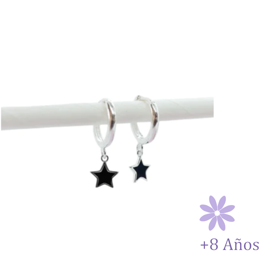 Fashion argollas con estrella colgante