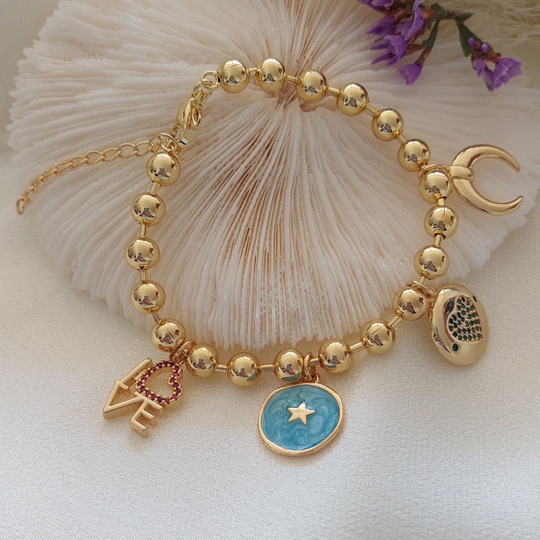 PULSERA CHARMS LOVE